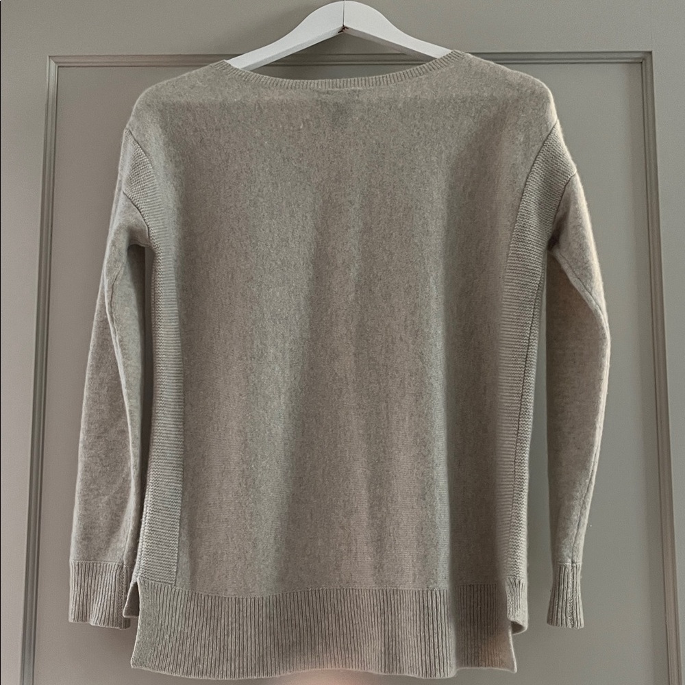 J. Crew | Collection Italian cashmere boatneck sweater | Heather Oatmeal | XS - Picture 2 of 8